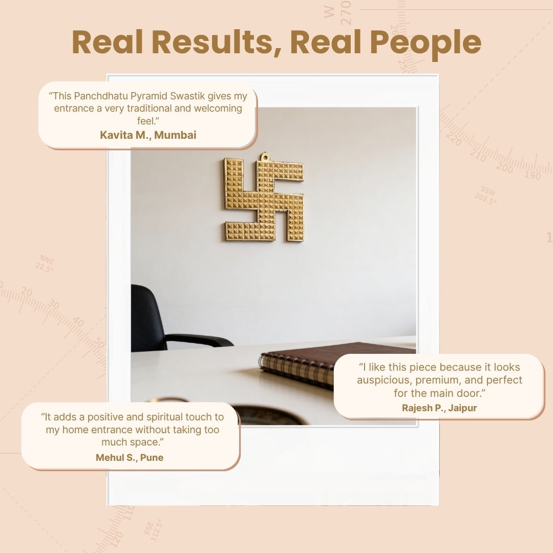 Panchdhatu Pyramid Swastik Vastu Remedies for Home, Office - Goodluck, Auspicious, Religious symbols | Pooja Idols | Home Decor - plusvalueindia