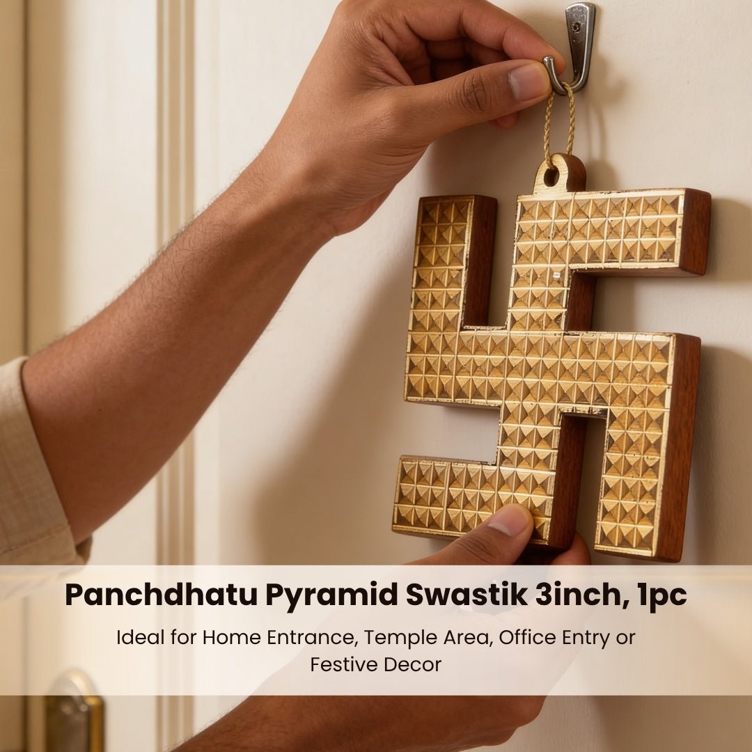 Panchdhatu Pyramid Swastik Vastu Remedies for Home, Office - Goodluck, Auspicious, Religious symbols | Pooja Idols | Home Decor - plusvalueindia