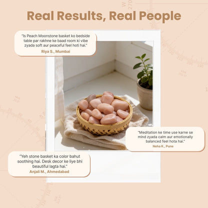 Peach Moonstone Tumbled Stone Pebbles - plusvalueindia