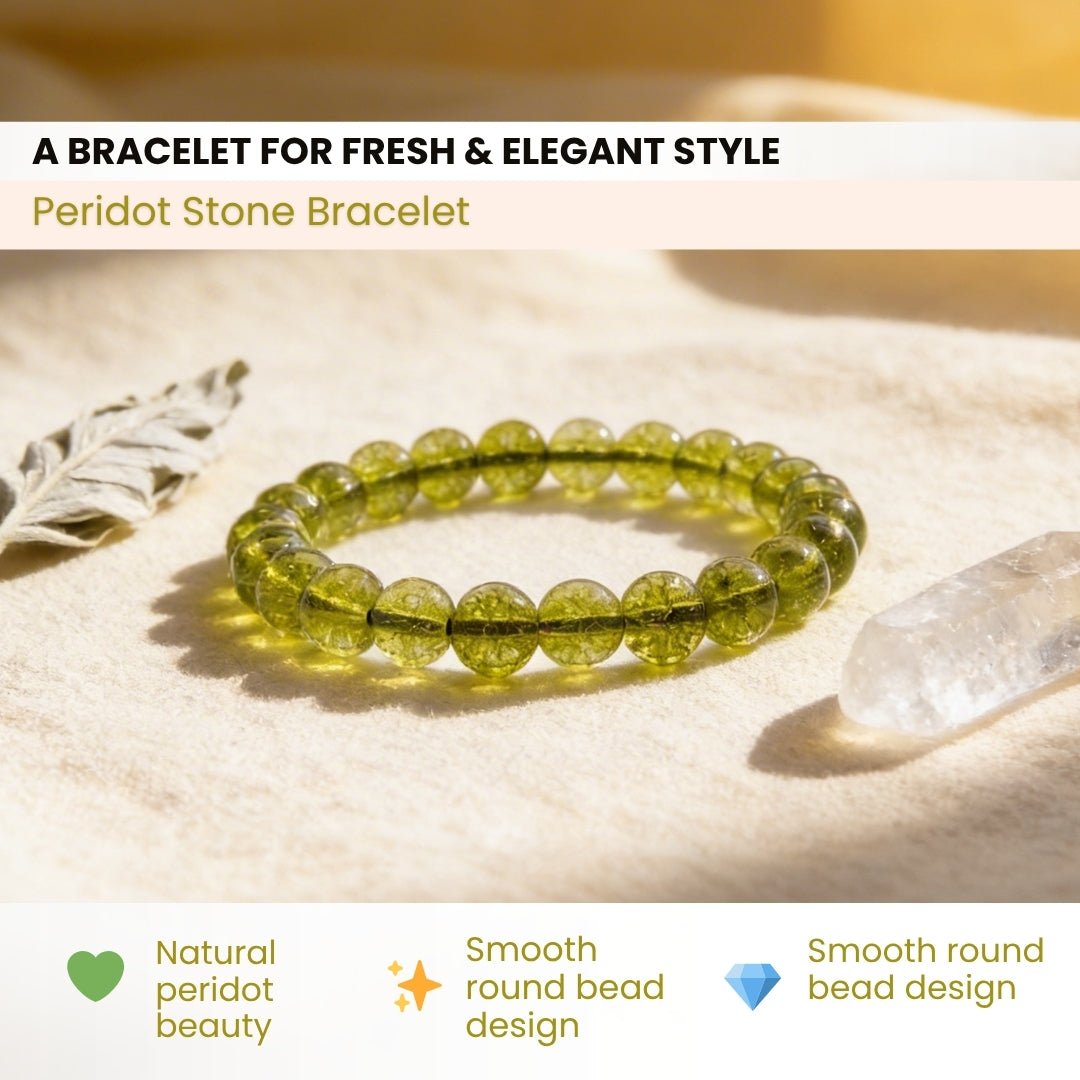 Peridot Stone Bracelet - plusvalueindia