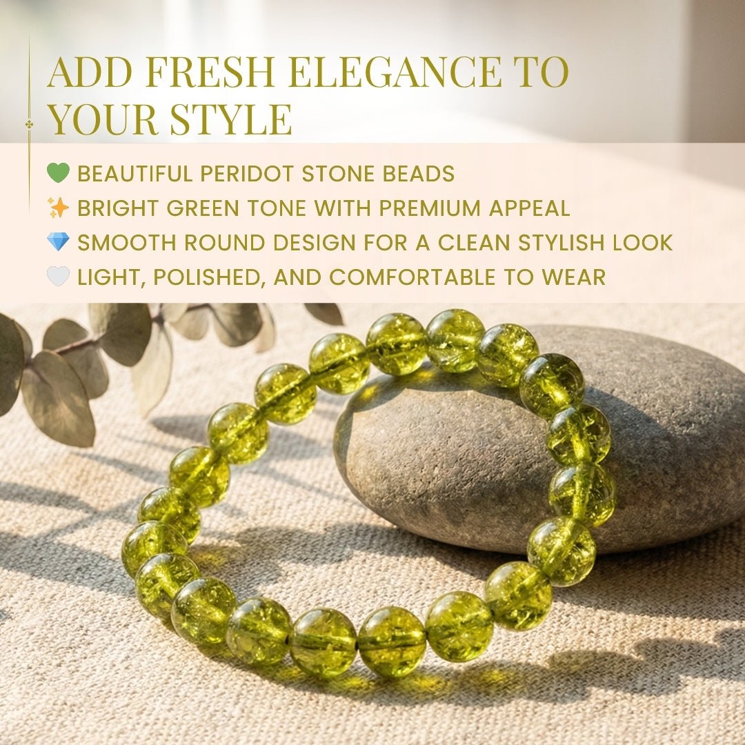 Peridot Stone Bracelet - plusvalueindia