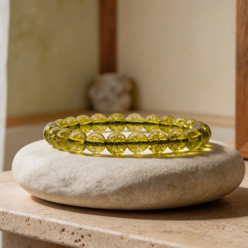 Peridot Stone Bracelet for positive energy & good luck