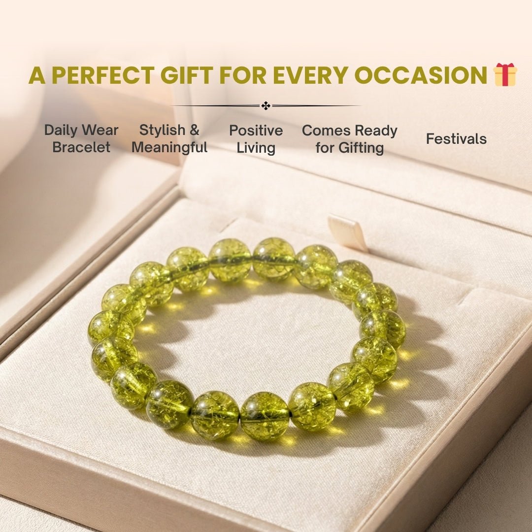 Peridot Stone Bracelet - plusvalueindia