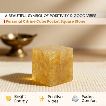 Earth Vastu Cubes-Yellow Citrine Quartz Size 0.5 Inches - plusvalueindia