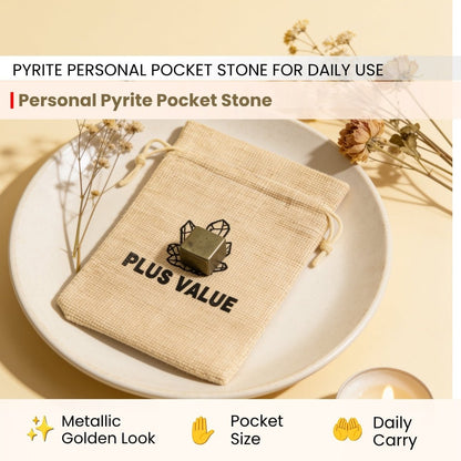 Personal Pyrite Pocket Money Magnet Stone for Career & Business Opportunities - plusvalueindia