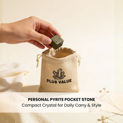 Personal Pyrite Pocket Money Magnet Stone for Career & Business Opportunities - plusvalueindia