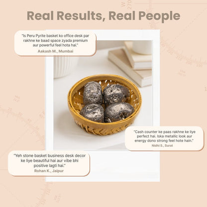 Natural Pyrite Tumbled Stone Pebbles from Peru - plusvalueindia