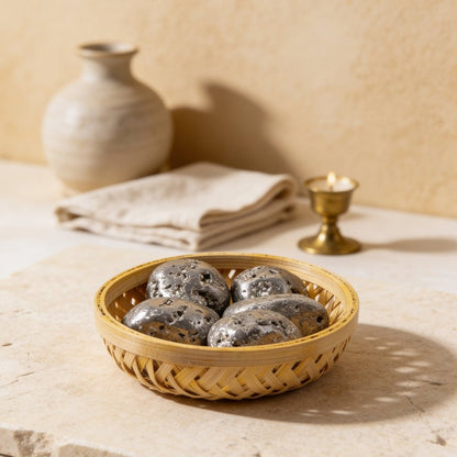 Natural Pyrite Tumbled Stone Pebbles from Peru - plusvalueindia