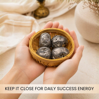 Natural Pyrite Tumbled Stone Pebbles from Peru - plusvalueindia