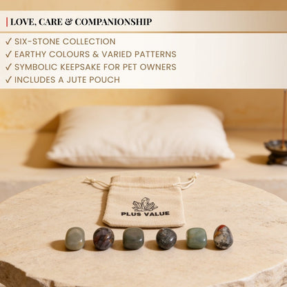 Durable natural fabric drawstring pocket pouch designed to safely contain and protect pet healing stones