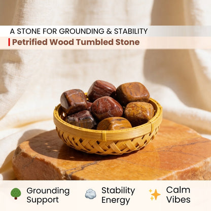 Petrified Wood Tumbled Stone Pebbles - plusvalueindia