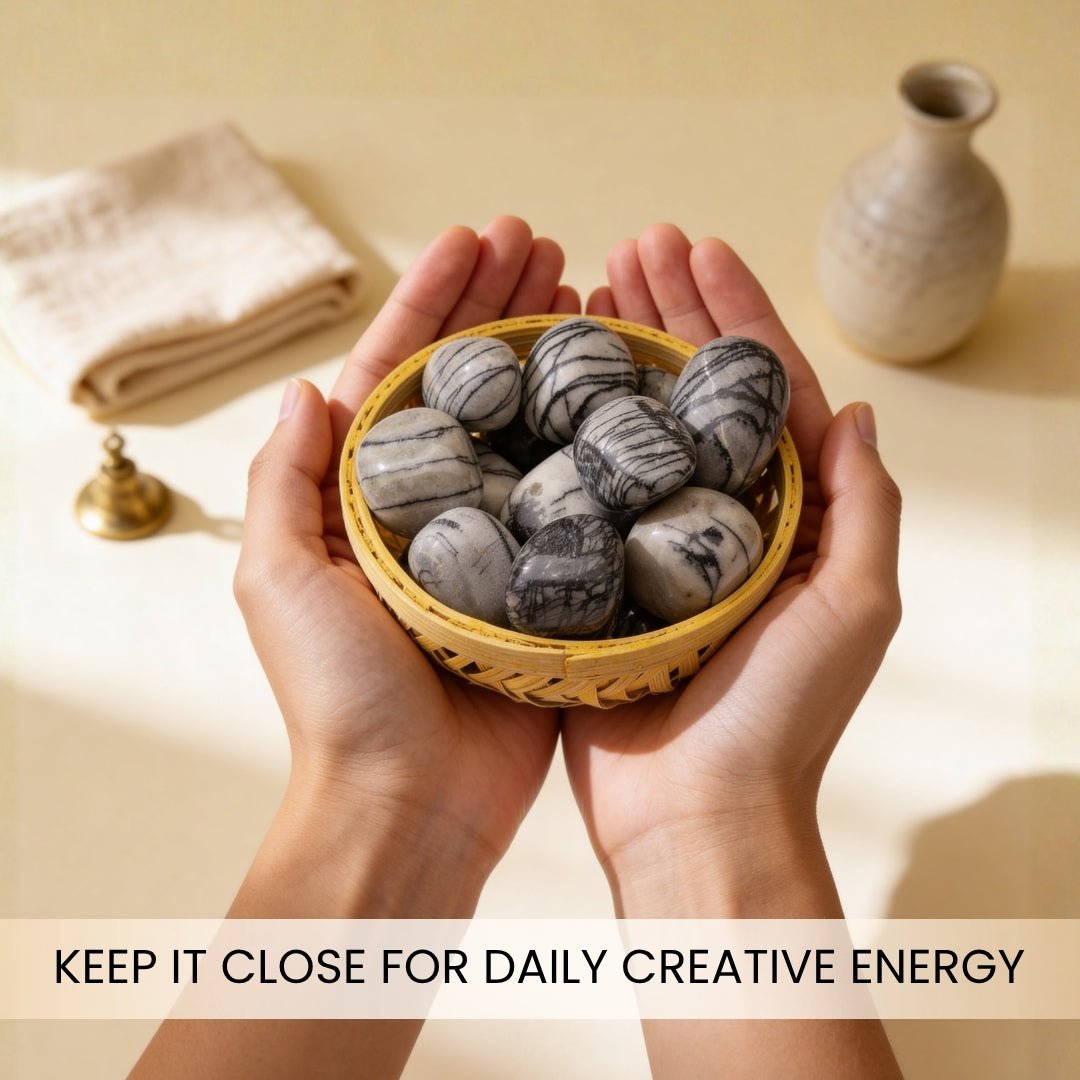 Picasso Jasper Tumbled Stone Pebbles - plusvalueindia