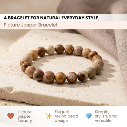 Picture Jasper Bracelet - plusvalueindia