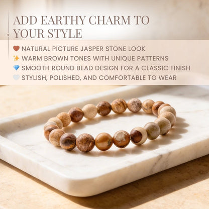 Picture Jasper Bracelet - plusvalueindia