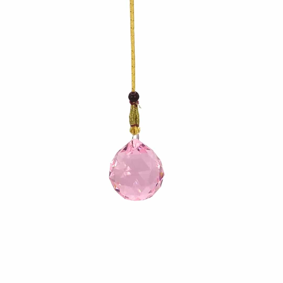 pink hanging crystal ball vastu product remedy