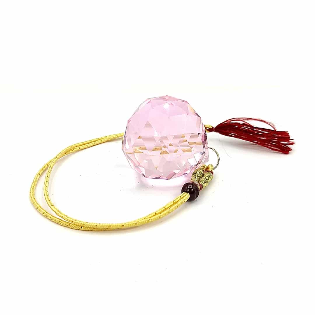 pink hanging crystal ball vastu remedy product