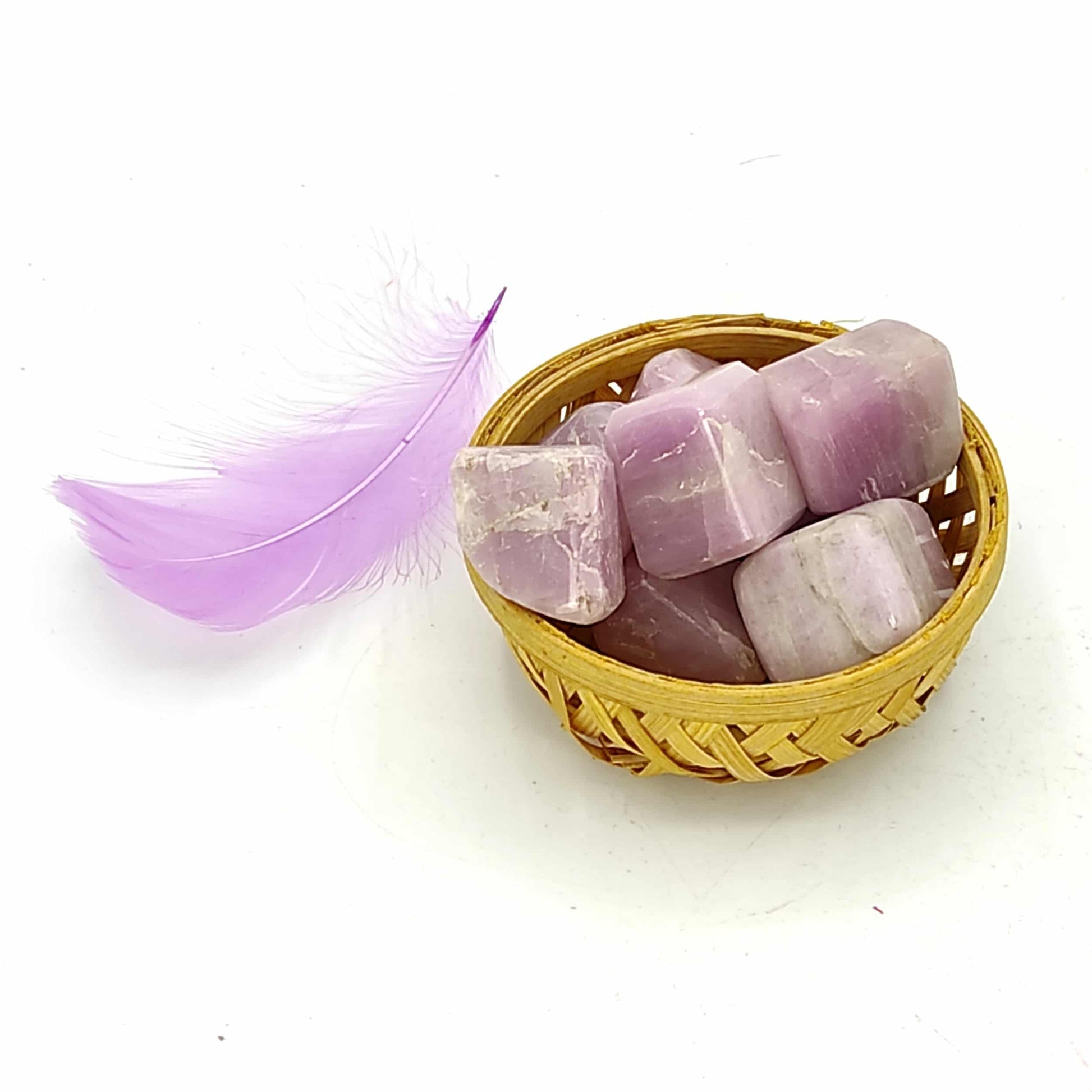 pink kunzite tumble stone pebble 200grams