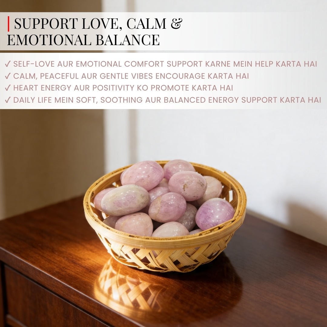 Pink Kunzite Tumbled Stone Pebbles - plusvalueindia
