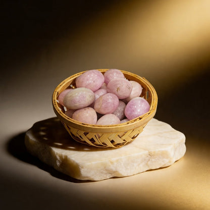 Pink Kunzite Tumbled Stone Pebbles - plusvalueindia