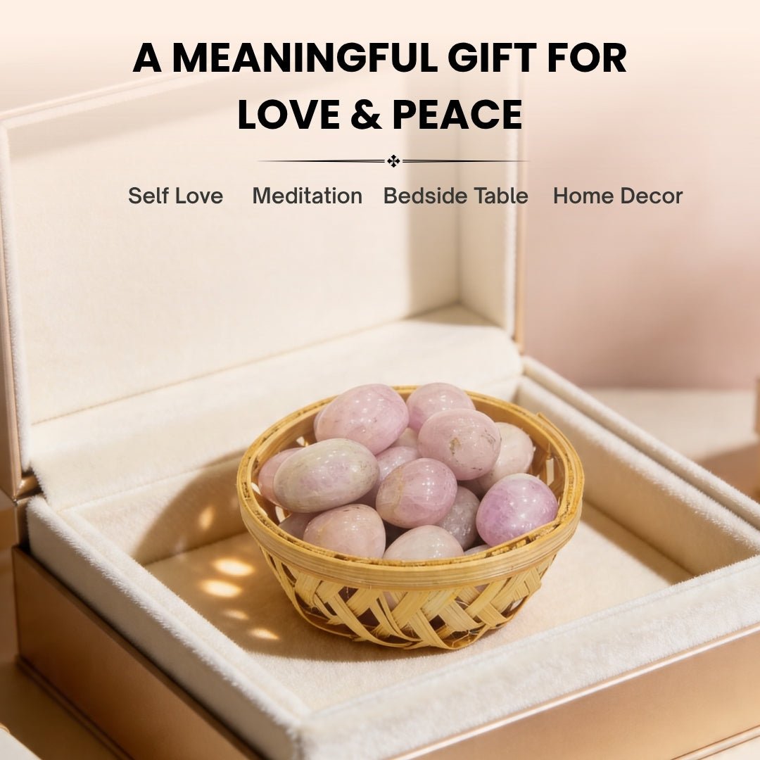 Pink Kunzite Tumbled Stone Pebbles - plusvalueindia