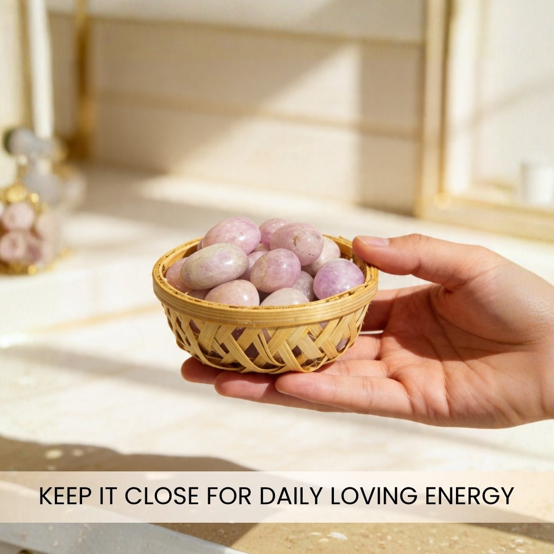 Pink Kunzite Tumbled Stone Pebbles - plusvalueindia