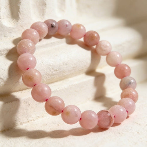 Pink Opal Bracelet for Love and Passion - Reiki Healing Crystal - plusvalueindia