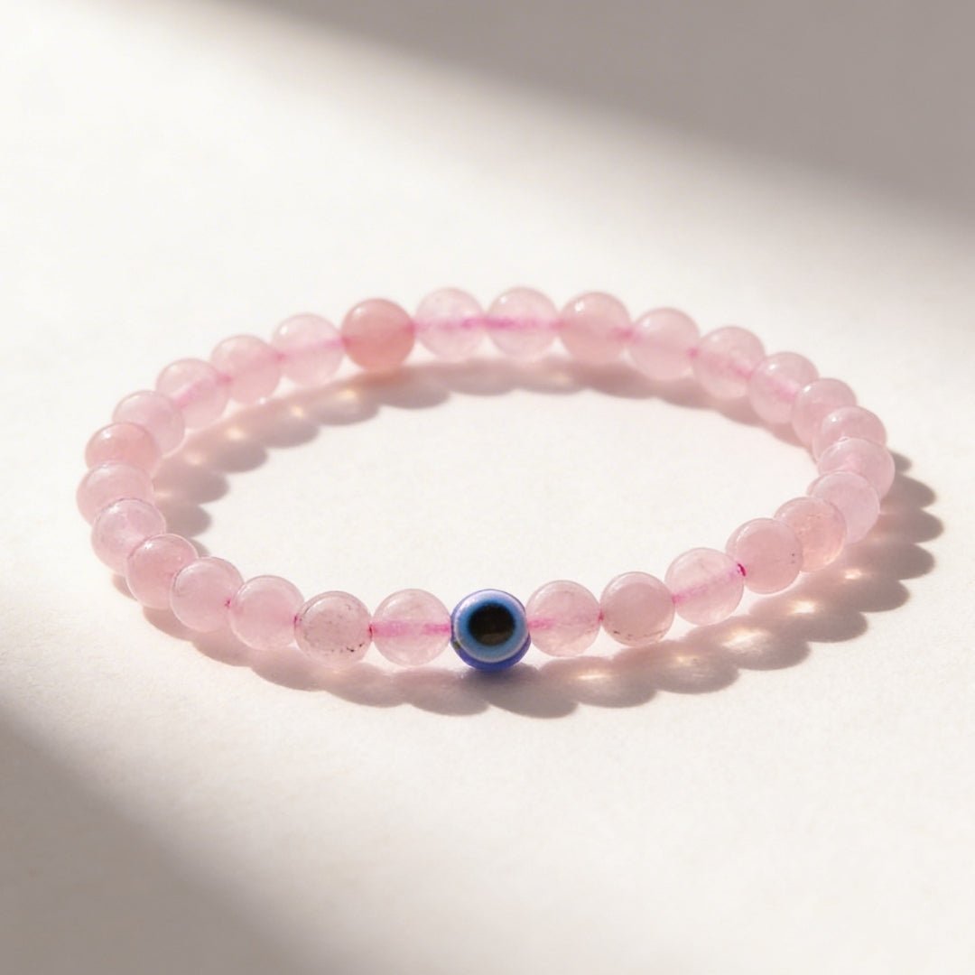Natural Pink Rose Quartz Bracelet To Attract Love, Relationship & Marriage - plusvalueindia