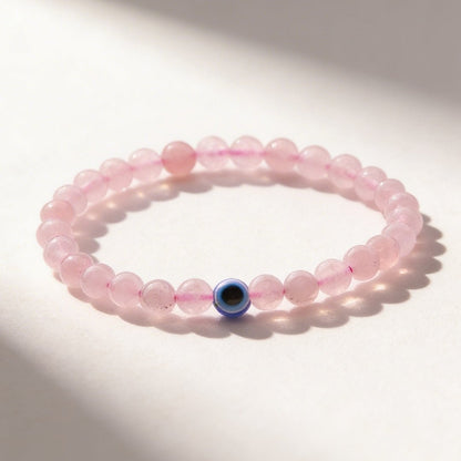 Natural Pink Rose Quartz Bracelet To Attract Love, Relationship & Marriage - plusvalueindia