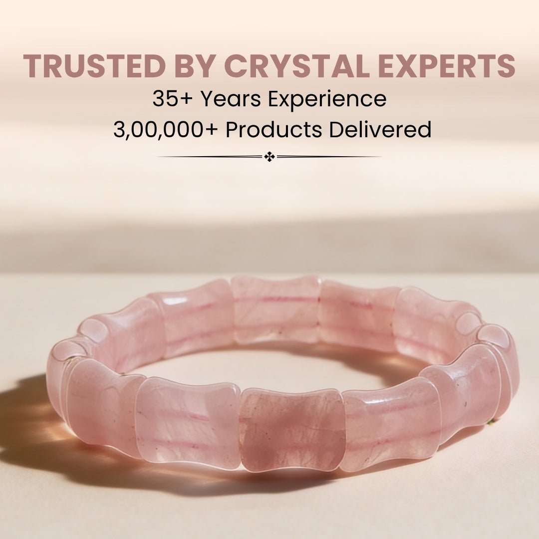 New Pink Rose Quartz Double Square Beads Bracelet for Love Relationship Marriage - plusvalueindia