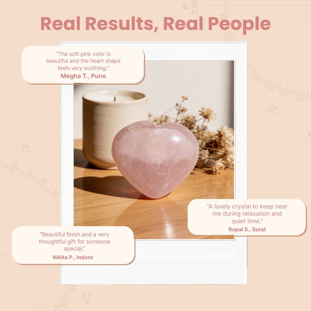 rose quartz heart traditionally placed in a south-west bedroom for relationship harmony