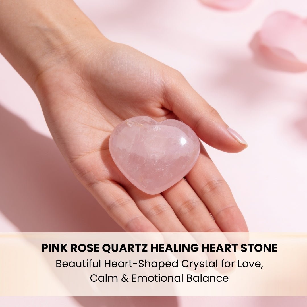 pink rose quartz heart stone weighing approximately 50 to 100 grams