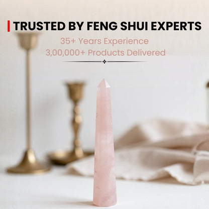 Pink Rose Quartz Jumbo Healing Wand - Reiki Crystal Healing Aura Chakra Vastu Feng Shui - plusvalueindia