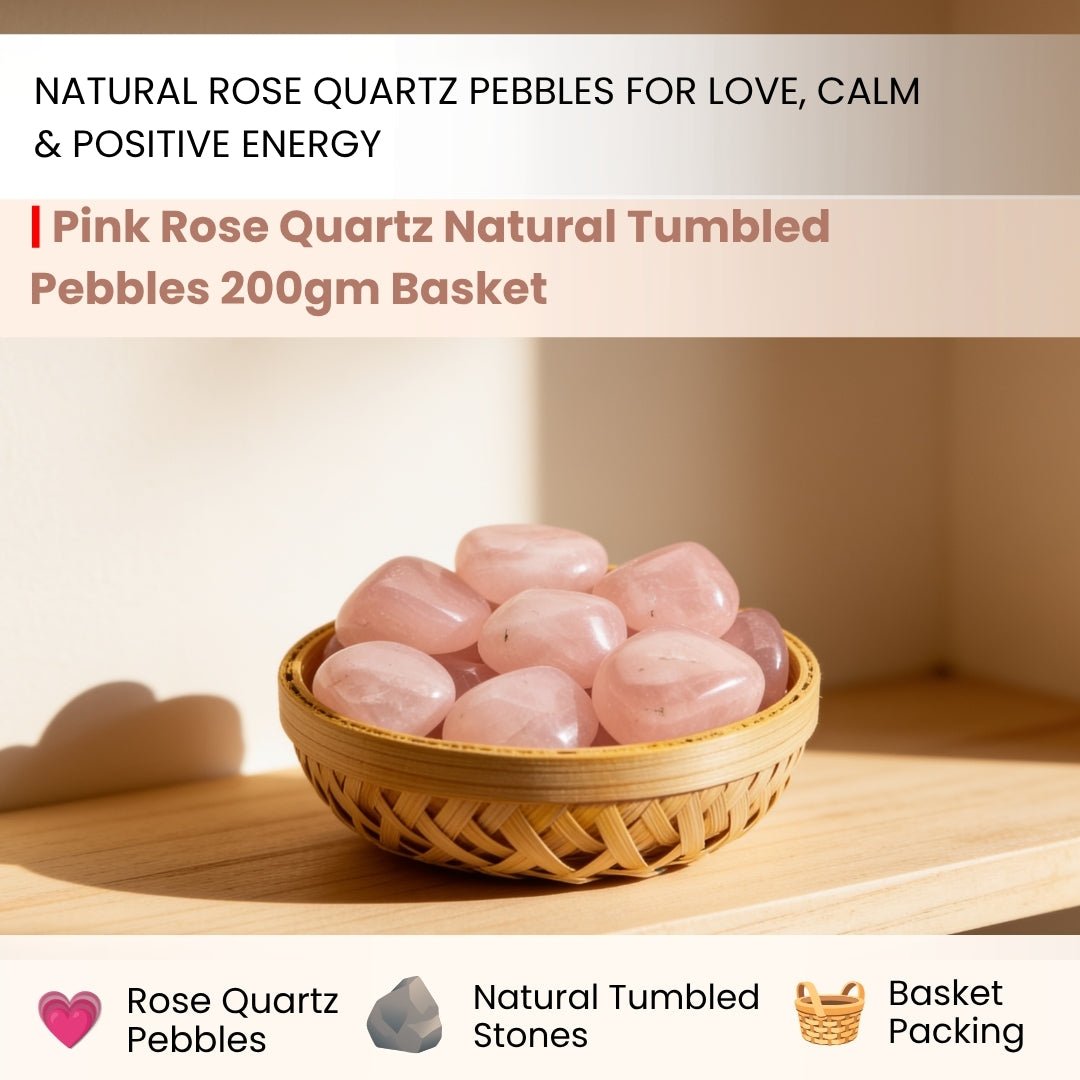 smooth polished surfaces and rounded shapes of rose quartz pebbles