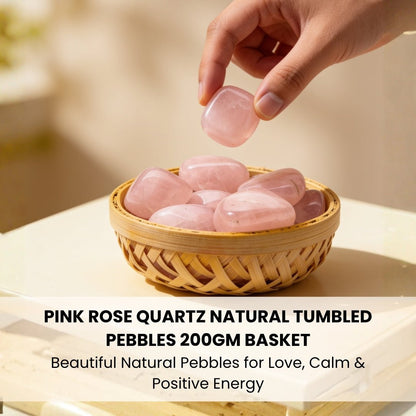 single pink rose quartz tumbled stone showing its polished surface