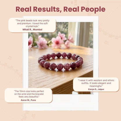 Pink Tourmaline Bracelet | Stylish Charm Crystal Bracelet - plusvalueindia