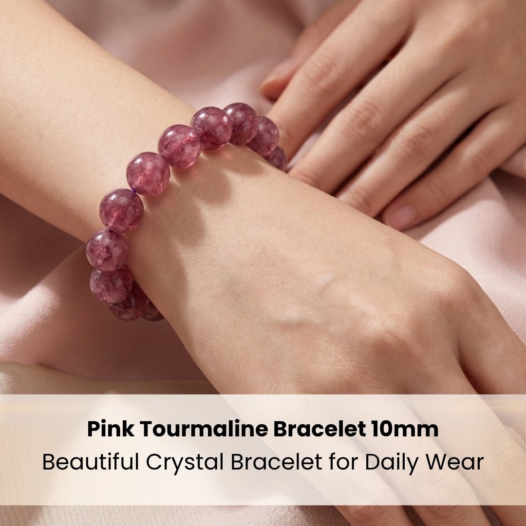 Pink Tourmaline Bracelet | Stylish Charm Crystal Bracelet - plusvalueindia