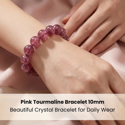 Pink Tourmaline Bracelet | Stylish Charm Crystal Bracelet - plusvalueindia