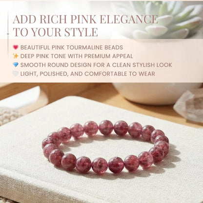 Pink Tourmaline Bracelet | Stylish Charm Crystal Bracelet - plusvalueindia