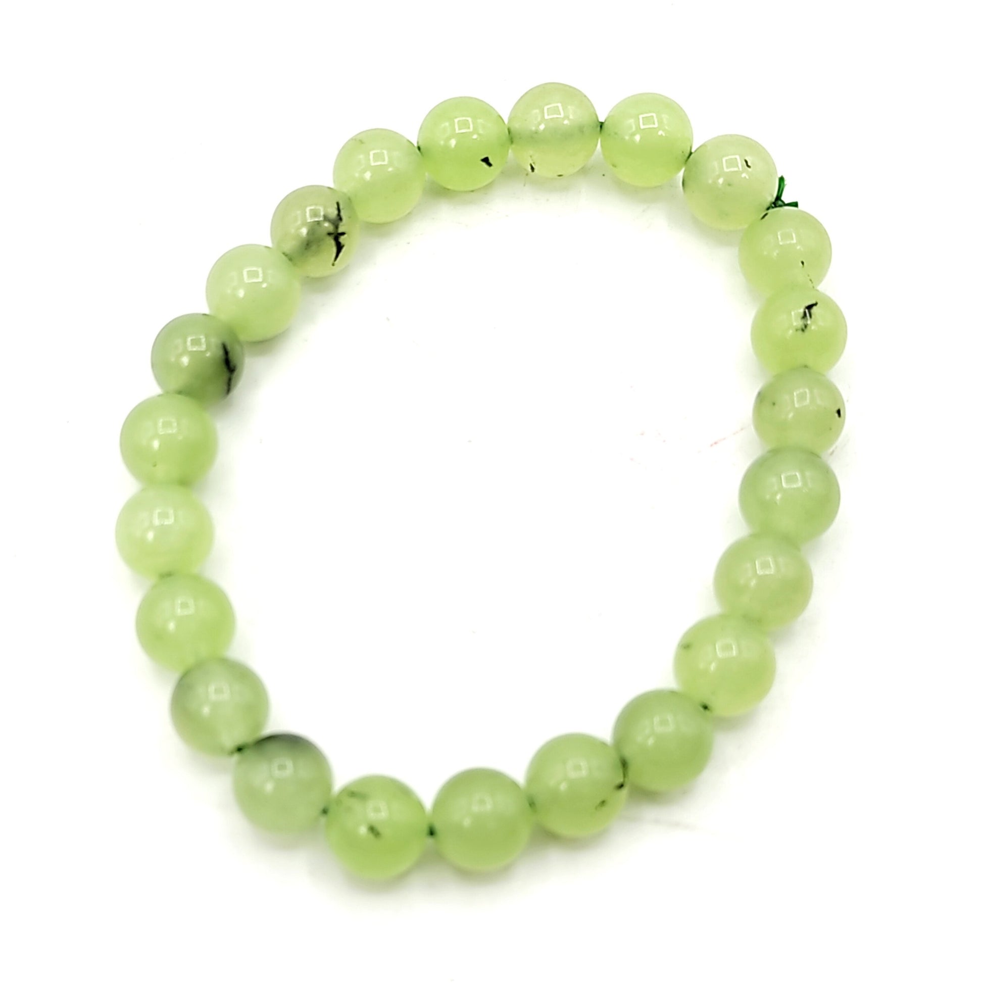 prehnite natural crystal stone 8mm beads bracelet healing reiki