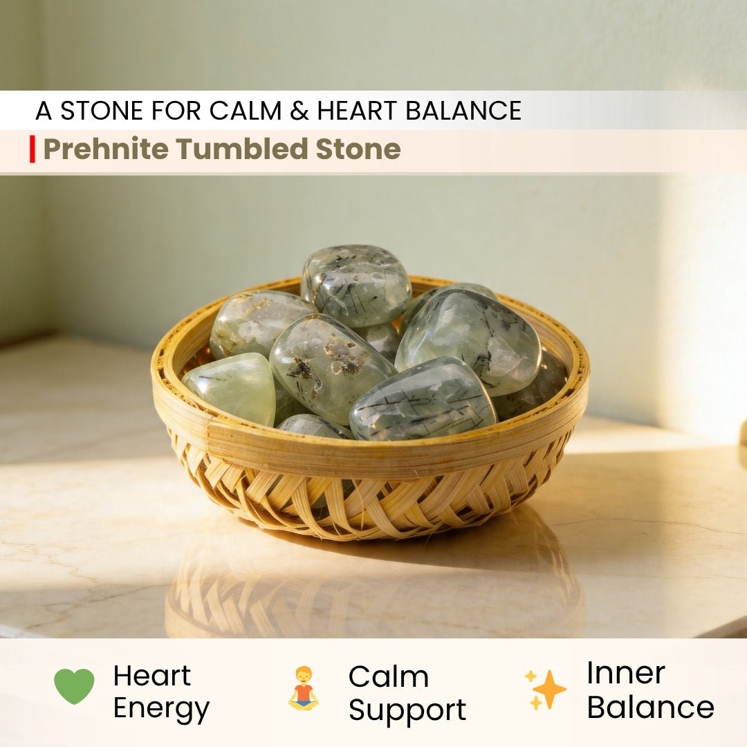 Prehnite Tumbled Stone Pebbles - plusvalueindia