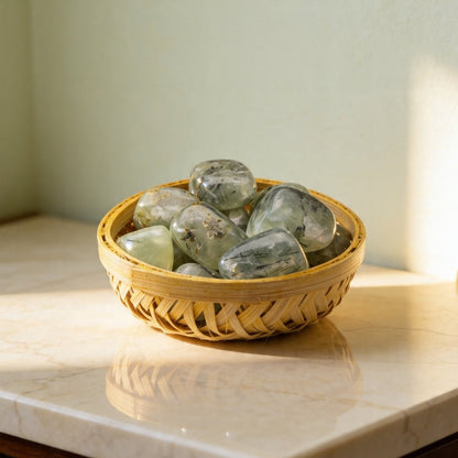 Prehnite Tumbled Stone Pebbles - plusvalueindia
