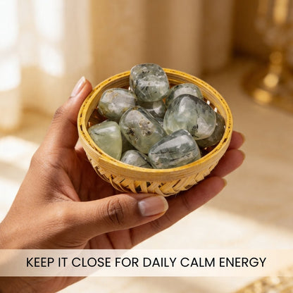 Prehnite Tumbled Stone Pebbles - plusvalueindia