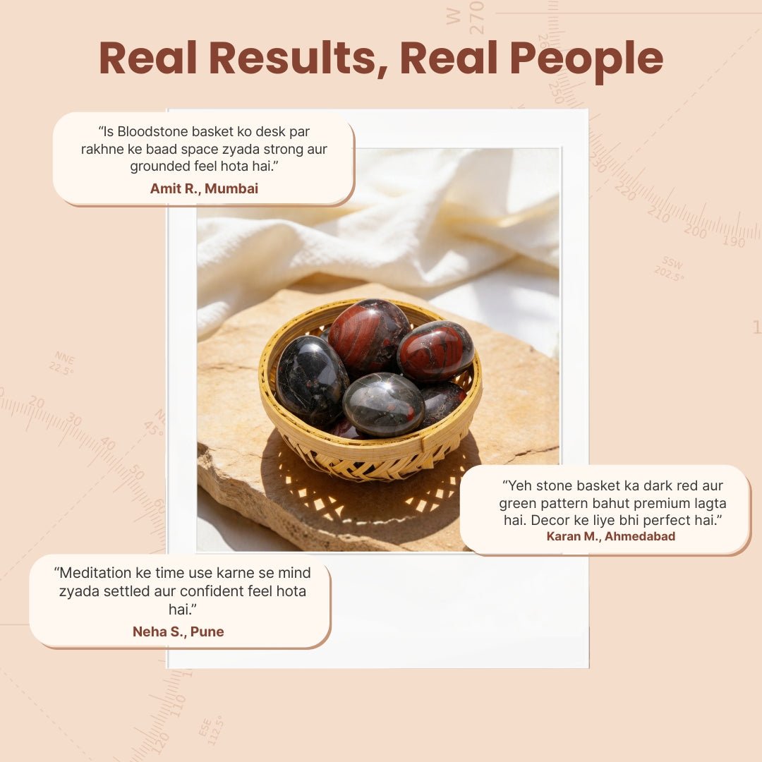 Premium Bloodstone Tumbled Stone Pebbles - plusvalueindia
