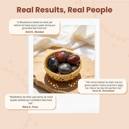 Premium Bloodstone Tumbled Stone Pebbles - plusvalueindia