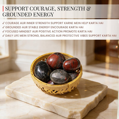 Premium Bloodstone Tumbled Stone Pebbles - plusvalueindia