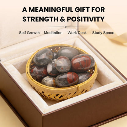 Premium Bloodstone Tumbled Stone Pebbles - plusvalueindia