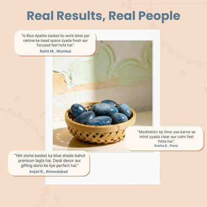 Premium Blue Apatite Tumbled Stone Pebbles - plusvalueindia