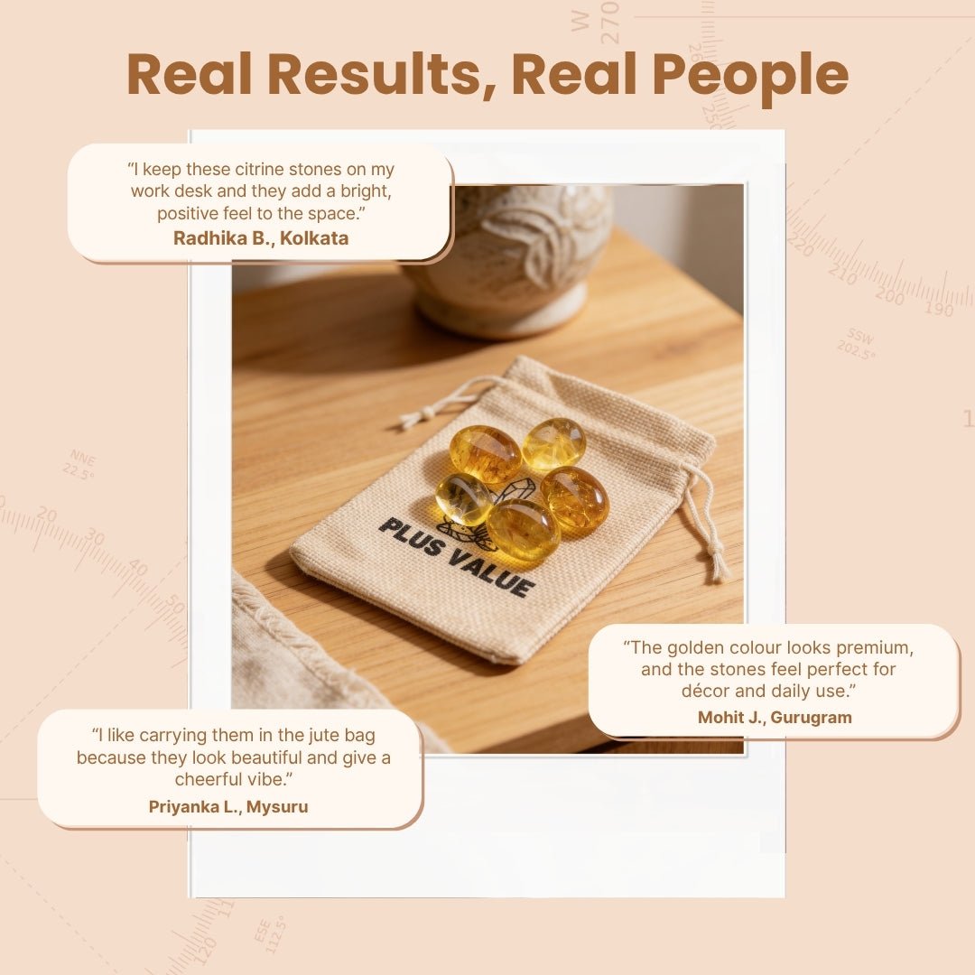 Natural Citrine Tumbled AAA+ Stone Pebbles - plusvalueindia