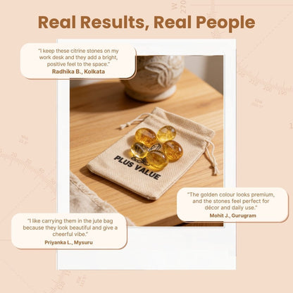 Natural Citrine Tumbled AAA+ Stone Pebbles - plusvalueindia