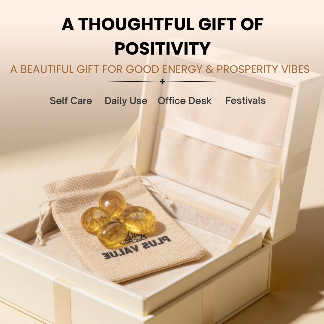 Natural Citrine Tumbled AAA+ Stone Pebbles - plusvalueindia